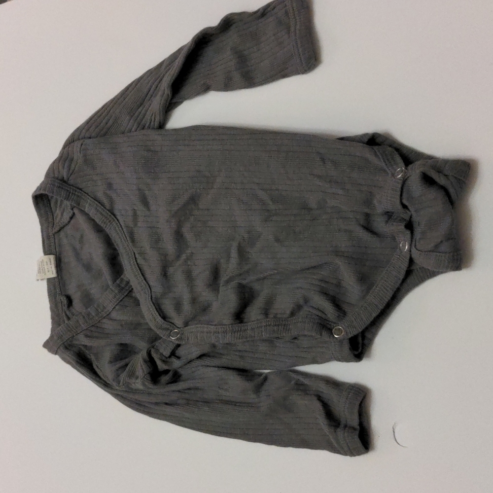 Kate Quinn grey ribbed kimono onesie